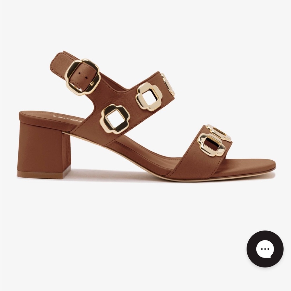 Brown Larroude Block Heel Sandals NEVER WORN